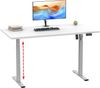VCM Schreibtisch Lona 919934 Silber / Weiß H. 71-120 x B. 140 x T. 80 cm Bild 2