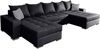 COLLECTION AB Wohnlandschaft Josy XXL U-Form, B: 333 cm, mit 2 Recamieren 77 & 97 cm, Bettfunktion, Bettkasten & 2 Zierkissen, Federkern Bild 2