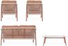 4er Set Garten-Set Tevma - Aluminium, Olefin-Seilgeflecht, Kupfer Bild 5