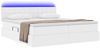 vidaXL Bett mit Stauraum und LED Reinweiß 200 x 200 cm Kunstleder 3371546 Bild 3