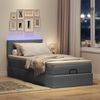 vidaXL Ottomane Bett mit Matratze & LEDs Dunkelgrau 80x200 cm Stoff 3312181 Bild 3