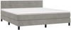 vidaXL Boxspringbett mit Matratze & LED Hellgrau 160x200 cm Samt 3134471 Bild 3