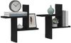 vidaXL Wandregale 2 Stk. Schwarz Eichen-Optik 38x12x38cm Holzwerkstoff 868067 Bild 4
