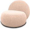 DOMO. collection Sessel 700 016, Polstersessel, rund, gepolsterte Rückenlehne, Füße mit Filzgleitern, Armsessel, Polsterganitur, 73 x 75 x 76 cm (BxTxH), beige Bild 3