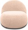 DOMO. collection Sessel 700 016, Polstersessel, rund, gepolsterte Rückenlehne, Füße mit Filzgleitern, Armsessel, Polsterganitur, 73 x 75 x 76 cm (BxTxH), beige Bild 2