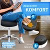 TRESKO® Rollhocker mit Lehne Schwarz | Arbeitshocker höhenverstellbar 47-60 cm | Drehhocker mit Rollen | Bürostuhl Hocker Drehstuhl Kosmetikhocker Bild 3