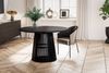 Esszimmertisch 120 x 120 x 77 cm Mango Massivholz Schwarz Esstisch Modern, Küchentisch Massiv mit Gittergestell, Holztisch Esszimmer Rund, Kleiner Speisetisch Holz Bild 3
