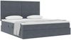 vidaXL Aufbewahrungsbett mit Matratze Dunkelgrau 160 x 200 cm Samt 3371980 Bild 3