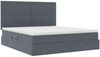 vidaXL Aufbewahrungsbett mit Matratze Dunkelgrau 160 x 200 cm Samt 3371980 Bild 5