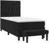 vidaXL Boxspringbett mit Matratze Schwarz 90x200 cm Samt 3138003 Bild 3