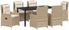 vidaXL Garten Essgruppe 7 pcs Beige und Hellgrau Poly-Rattan 3380971 Bild 2