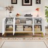 Sideboard 140x40x80 cm - Elegantes Hochglanz-Design mit goldenen Akzenten Bild 5