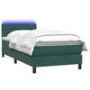 vidaXL Boxspringbett mit Matratze & LED Dunkelgrün 80x220 cm Samt 3317004 Bild 3