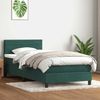vidaXL Boxspringbett mit Matratze & LED Dunkelgrün 80x220 cm Samt 3317004 Bild 4