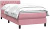 vidaXL Boxspringbett mit Matratze Rosa 90x210 cm Samt 3316484 Bild 3