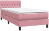 vidaXL Boxspringbett mit Matratze Rosa 90x210 cm Samt 3316484 Bild 4