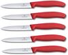 Victorinox | Swiss Classic Gemüsemesser-Set | 10 cm Klinge | ergonomisches Design | ideal für präzises Schneiden | Farbe: Rot | ohne Wellenschliff Bild 3