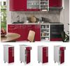 Küchenunterschrank R-Line Rot Hochglanz 30 cm ohne Arbeitsplatte Vicco Bild 2