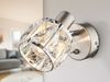 LED Wandstrahler mit Schalter & Glaskristallen Silber matt, Breite 9cm Bild 5