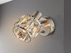 LED Wandstrahler mit Schalter & Glaskristallen Silber matt, Breite 9cm Bild 4