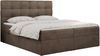 Polsterbett Kunstlederbett mit Bettkasten, Stauraumbett - ERNI - 160x200cm - Braun Velours - H3 Bild 3