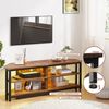 OUNUO Lowboard TV Eckschrank Eckkommode Schrank mit LED Beleuchtung, Breite 120cm Bild 3
