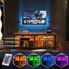 OUNUO Lowboard TV Eckschrank Eckkommode Schrank mit LED Beleuchtung, Breite 120cm Bild 4