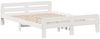 vidaXL Massivholzbett ohne Matratze Weiß 140x190 cm Kiefernholz 3309051 Bild 5