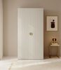 Selsey 'Moonir' Kleiderschrank 2-türig mit Kleiderstange und Regalen, greige 200 x 100 x 57 cm Bild 2