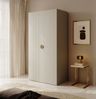Selsey 'Moonir' Kleiderschrank 2-türig mit Kleiderstange und Regalen, greige 200 x 100 x 57 cm Bild 3