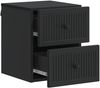 vidaXL Wandmontierter Nachttisch Schwarz 33 x 34,5 x 40 cm 897957 Bild 3
