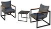 HTI-Living Gartenlounge-Set Terrassenmöbel für 2 Personen Cirella, (Set, 3-tlg, 2x Stuhl, 1x Tisch, inkl. Kissen), Sitzgruppe Garten 2 Stühle 1 Tisch Bild 2