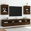 vidaXL TV-Wandschrank mit LED-Leuchten Braun Eichen-Optik 40x30x60,5cm 837090 Bild 5