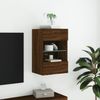 vidaXL TV-Wandschrank mit LED-Leuchten Braun Eichen-Optik 40x30x60,5cm 837090 Bild 4