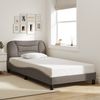 vidaXL Bettgestell mit LED ohne Matratze "Hvar" Taupe 100x200 cm Stoff 3213687 Bild 4