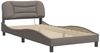 vidaXL Bettgestell mit LED ohne Matratze "Hvar" Taupe 100x200 cm Stoff 3213687 Bild 3