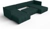 AX LIVING Ecksofa Grün Sofa U Form mit Schlaffunktion Veliro U, 345 cm Bild 5