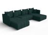 AX LIVING Ecksofa Grün Sofa U Form mit Schlaffunktion Veliro U, 345 cm Bild 2