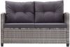 vidaXL 2-Sitzer-Gartensofa mit Kissen Grau 124 cm Poly Rattan 46154 Bild 3