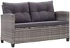 vidaXL 2-Sitzer-Gartensofa mit Kissen Grau 124 cm Poly Rattan 46154 Bild 2