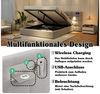 STILVORA Polsterbett 180x200 Bettgestelle Stauraumbett mit USB port und Lampe,Doppelbett (Hydraulikbett mit Stauraum,Holzlattenunterstützung, 1-tlg, 180 x 200 cm, mit Matratze), mit USB-Anschluss, Wireless Charging, Beleuchtete Lampe Bild 4