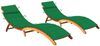 vidaXL Sonnenliegen 2 Stk. mit Auflagen Massivholz Akazie 3077366 Bild 1