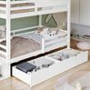 Etagenbett 90x200 cm mit Aufbewahrungstreppe – Kinderbett aus Kiefer und MDF in Weiß/Natur Bild 3