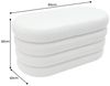 riess-ambiente Sitzbank VOGUE 85cm weiß (Einzelartikel, 1-St), Wohnzimmer · Bouclé · rund · mit Stauraum · Scandinavian Design Bild 3