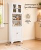 Yorbay Hochschrank Küchenschrank mit 2 Ablageböden und 4 Türen,Mehrzweckschrank (57,5 x 28,5x162,5cm) Vielseitiger Aufbewahrungsschrank für Bad, Küche & Wohnzimmer Bild 4