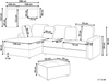 Rechtsseitiges Ecksofa mit Ottomane KOHLO Stoff Helles Beige Rechtsseitig Bild 2
