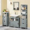 SoBuy FRG128-II-SG Waschbeckenunterschrank, MDF, Lackiert, Grau, 60 x 60 x 30 cm Bild 2