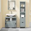 SoBuy FRG128-II-SG Waschbeckenunterschrank, MDF, Lackiert, Grau, 60 x 60 x 30 cm Bild 5