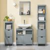 SoBuy FRG128-II-SG Waschbeckenunterschrank, MDF, Lackiert, Grau, 60 x 60 x 30 cm Bild 4