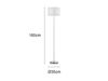 Trio Leuchten 'Hotel' LED-Stehleuchte, Metall nickel matt / Stoffschirm weiß, exkl. 1x E27 Bild 4
